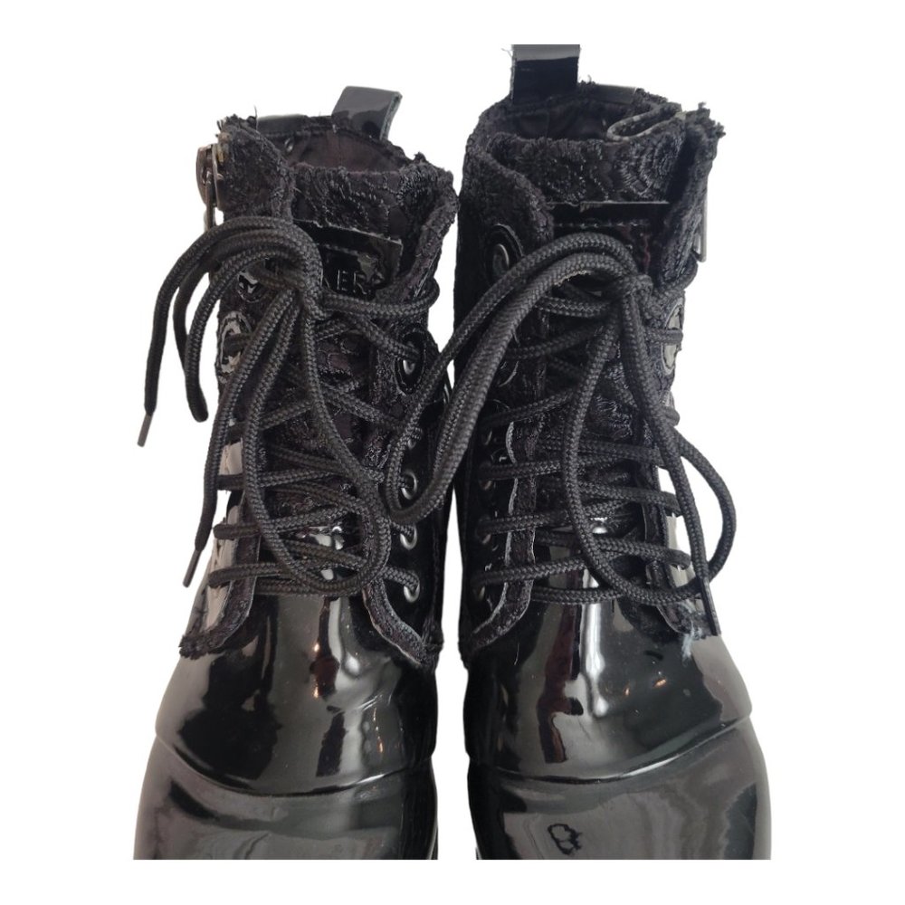 Free People Bunker Sara Black Patent Leather Boots - Picture 4 of 12